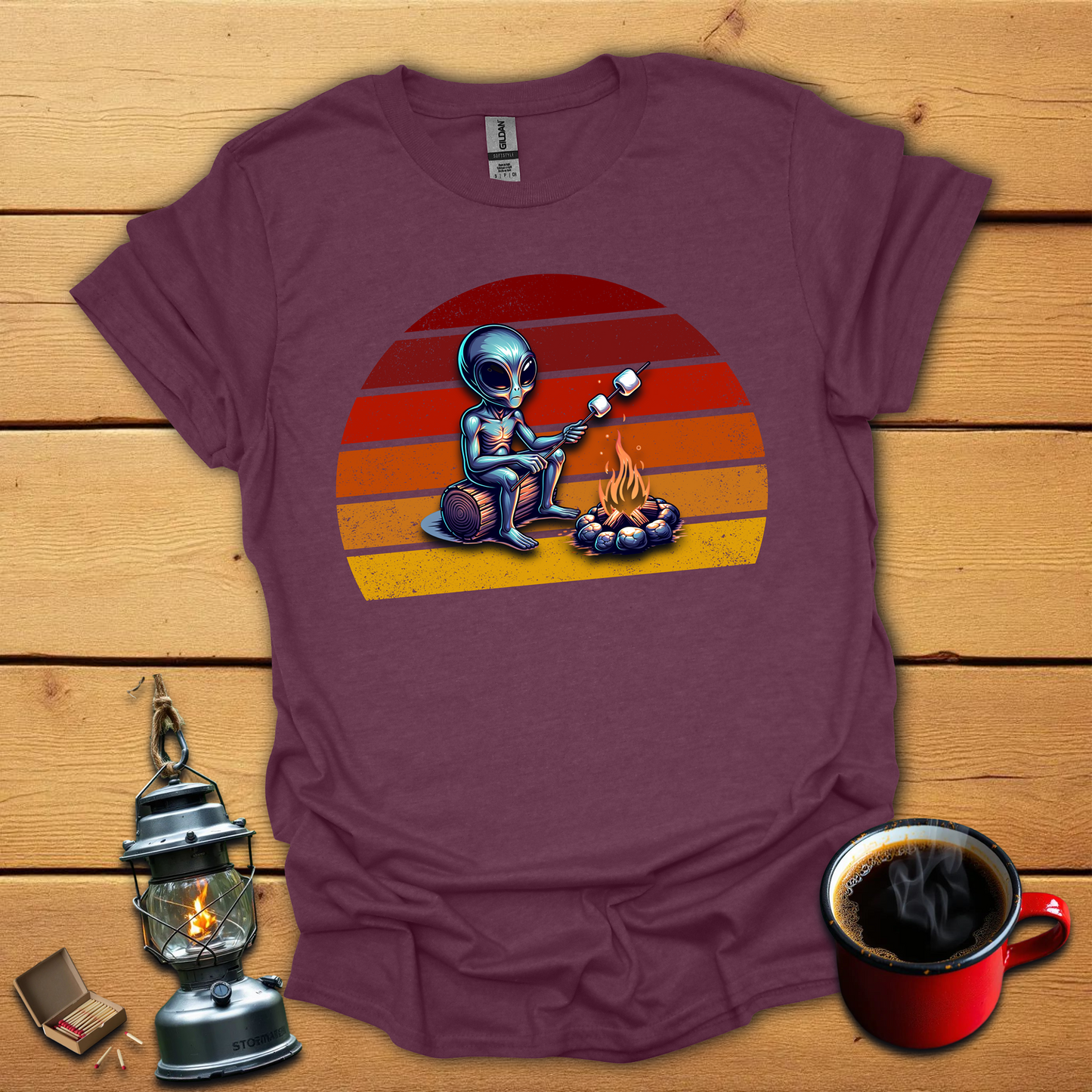 Alien at the campfire T-Shirt