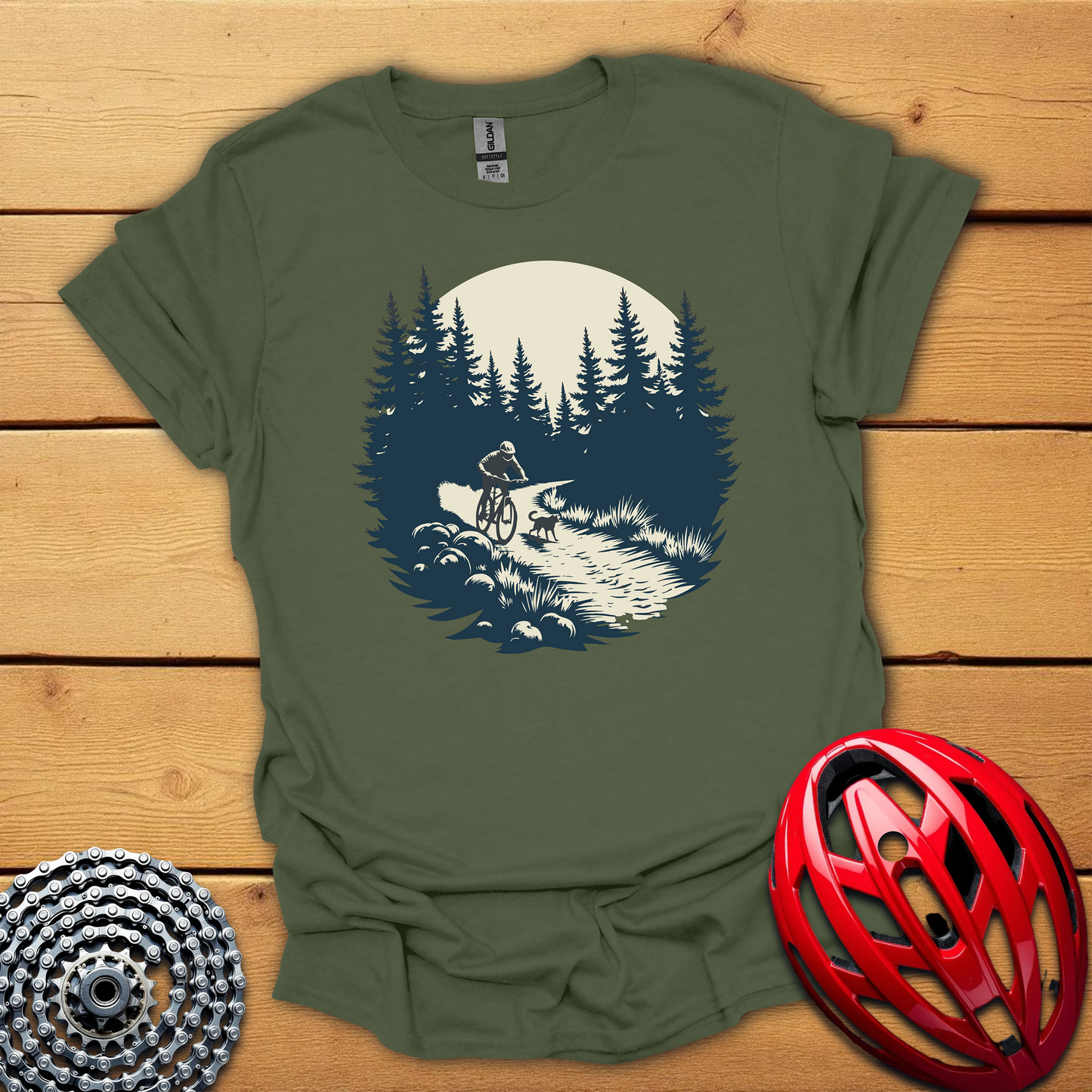 Cycling with dog MTB T-Shirt