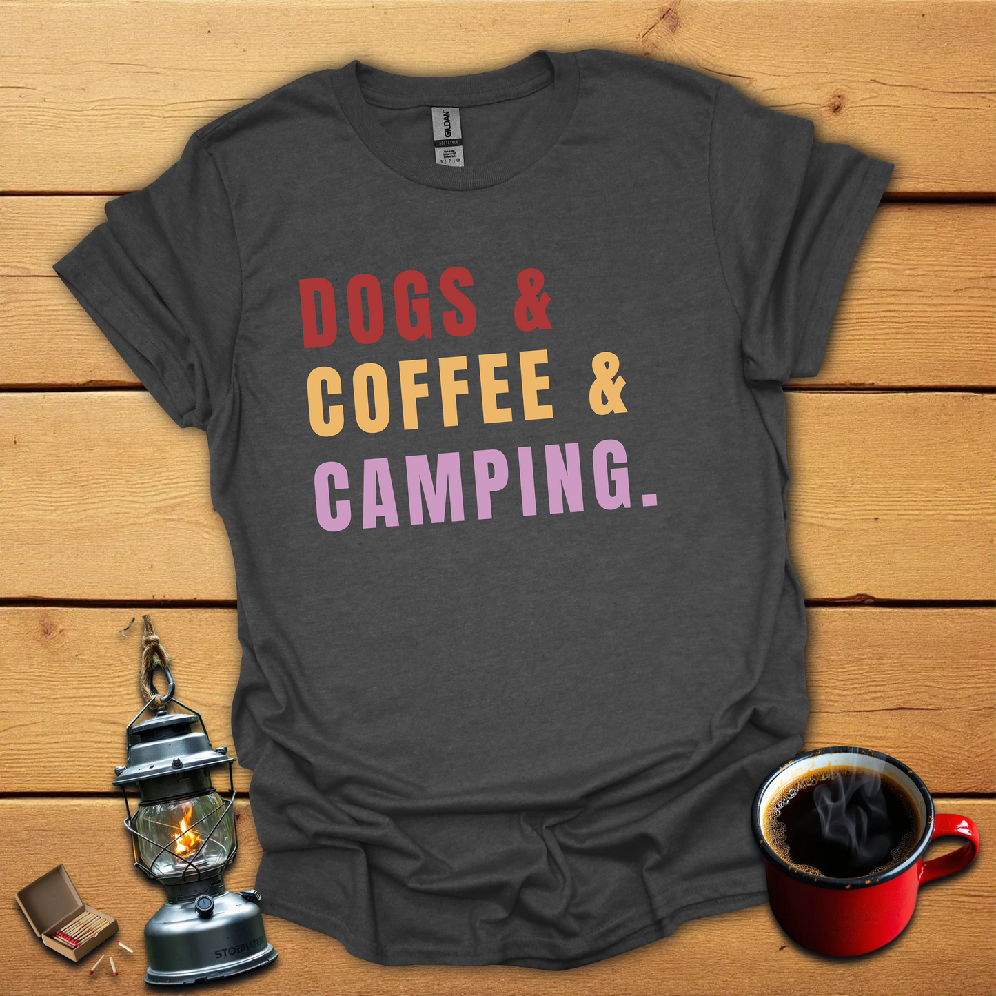 Dogs & Coffee & Camping T-Shirt