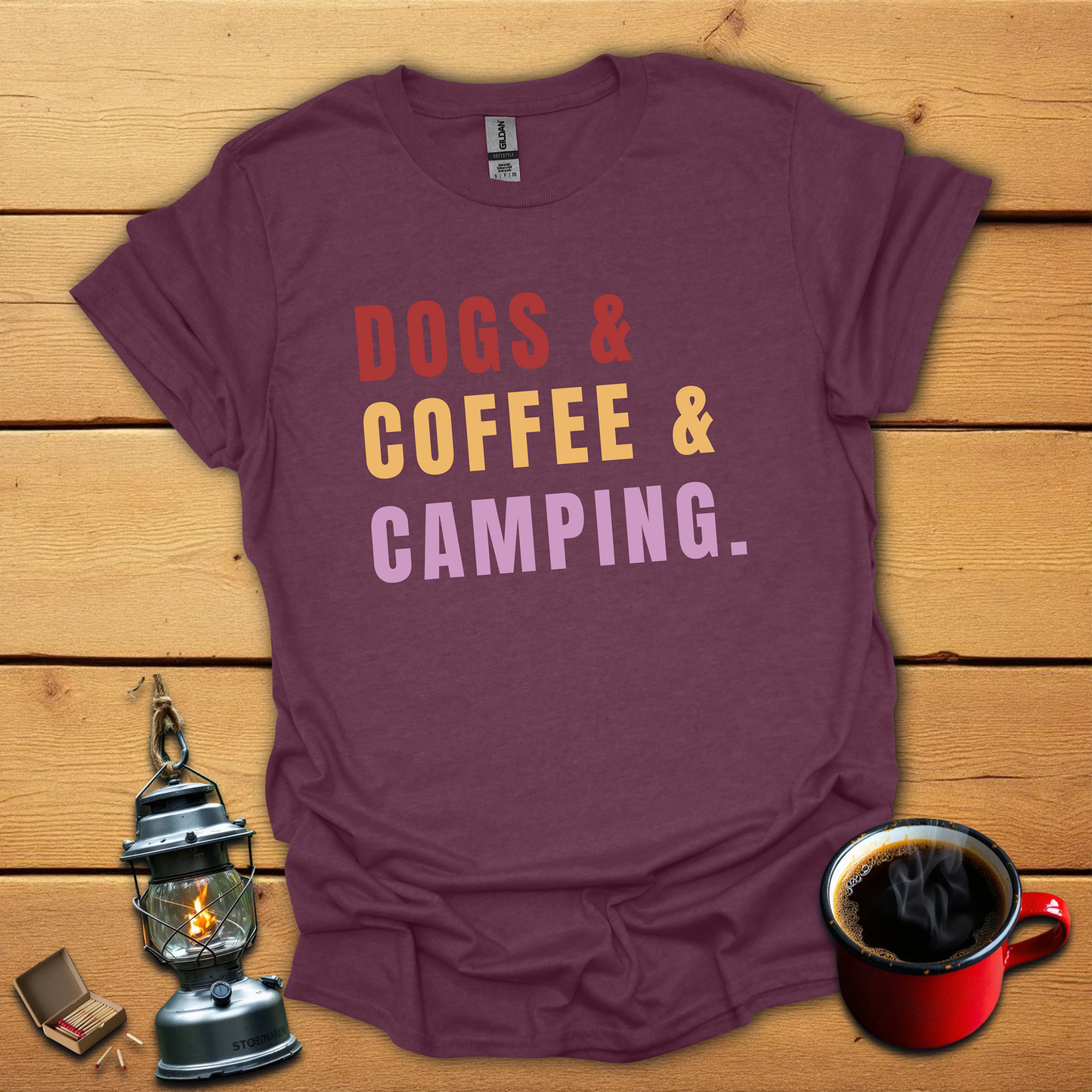 Dogs & Coffee & Camping T-Shirt