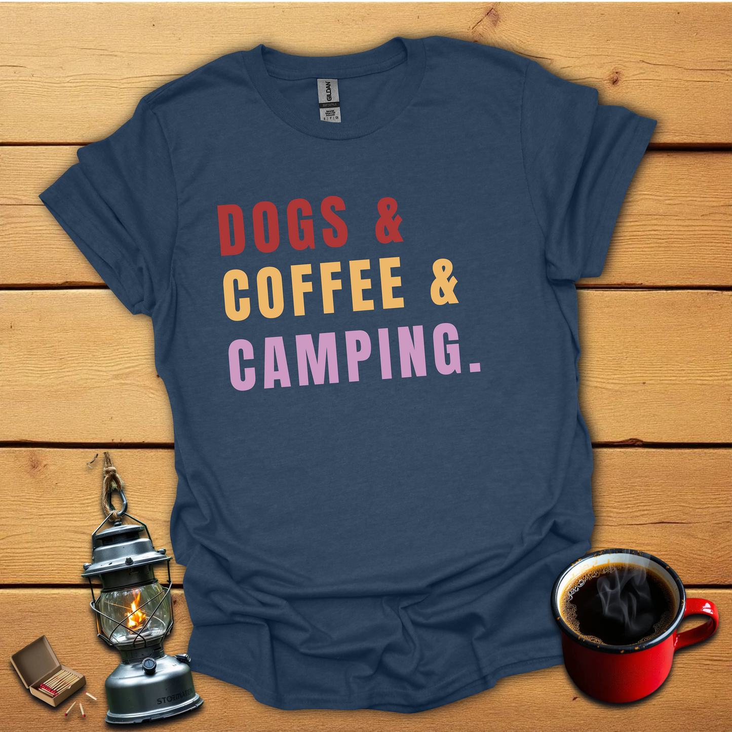 Dogs & Coffee & Camping T-Shirt