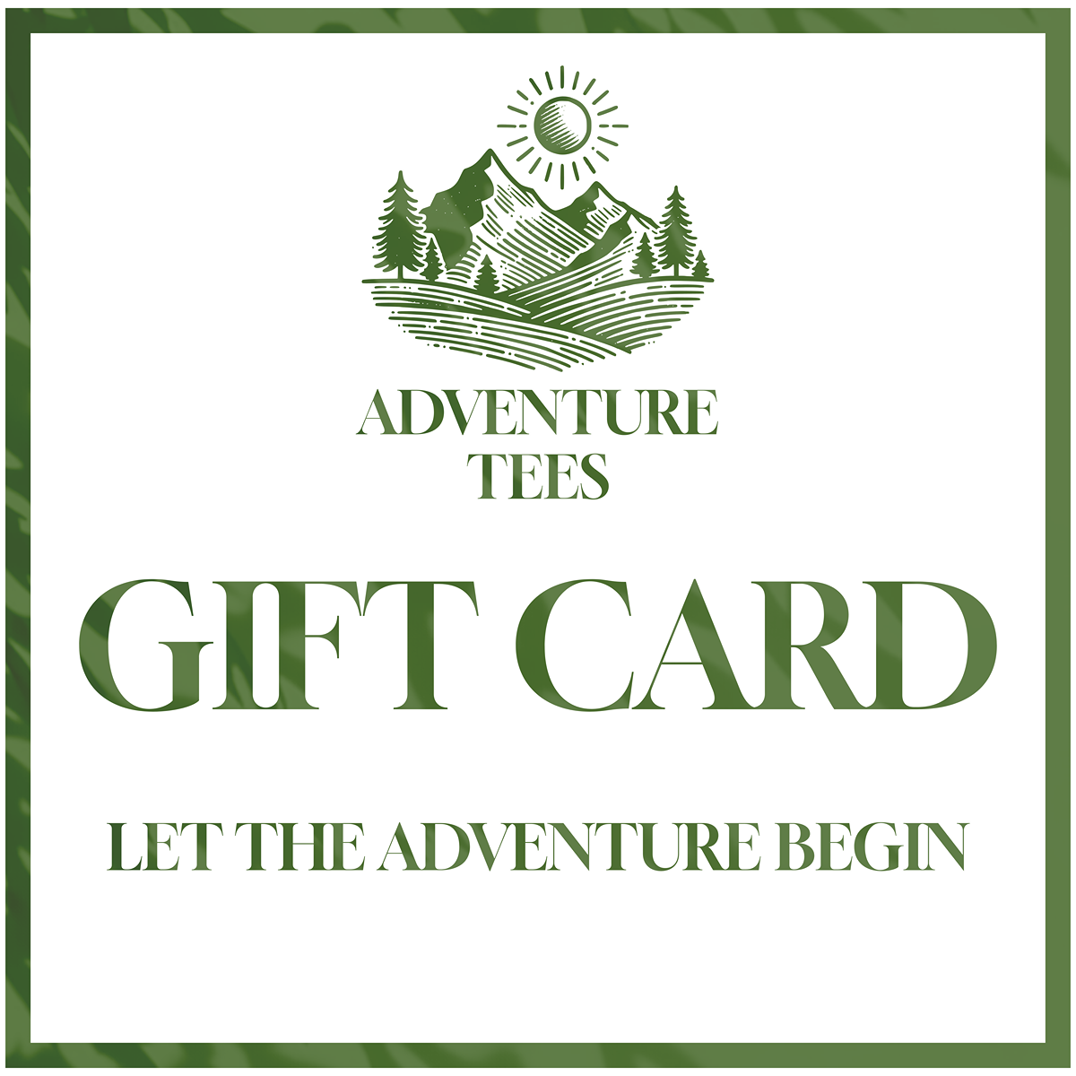Adventure Tees Gift card - T-Shirt Gift idea for outdoor lovers