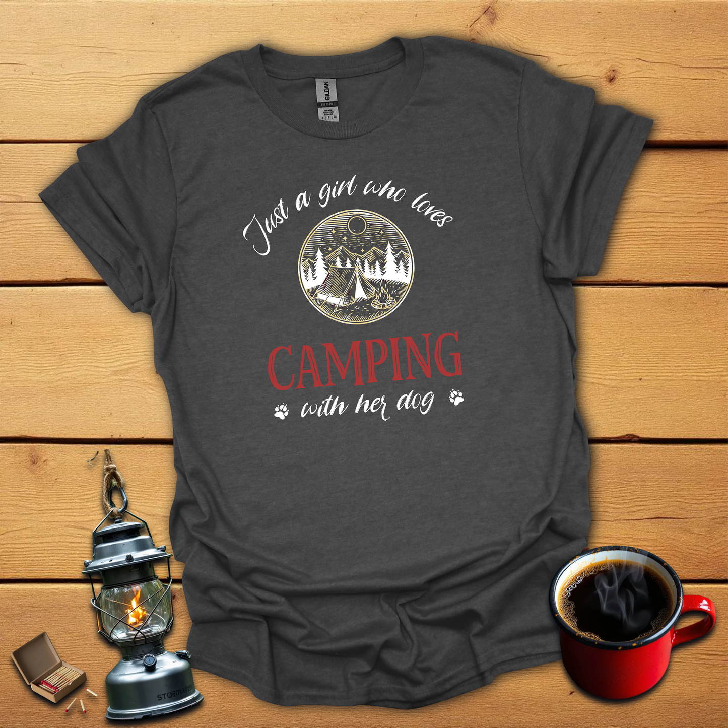 Just a Girl who loves camping with her dogs T-Shirt