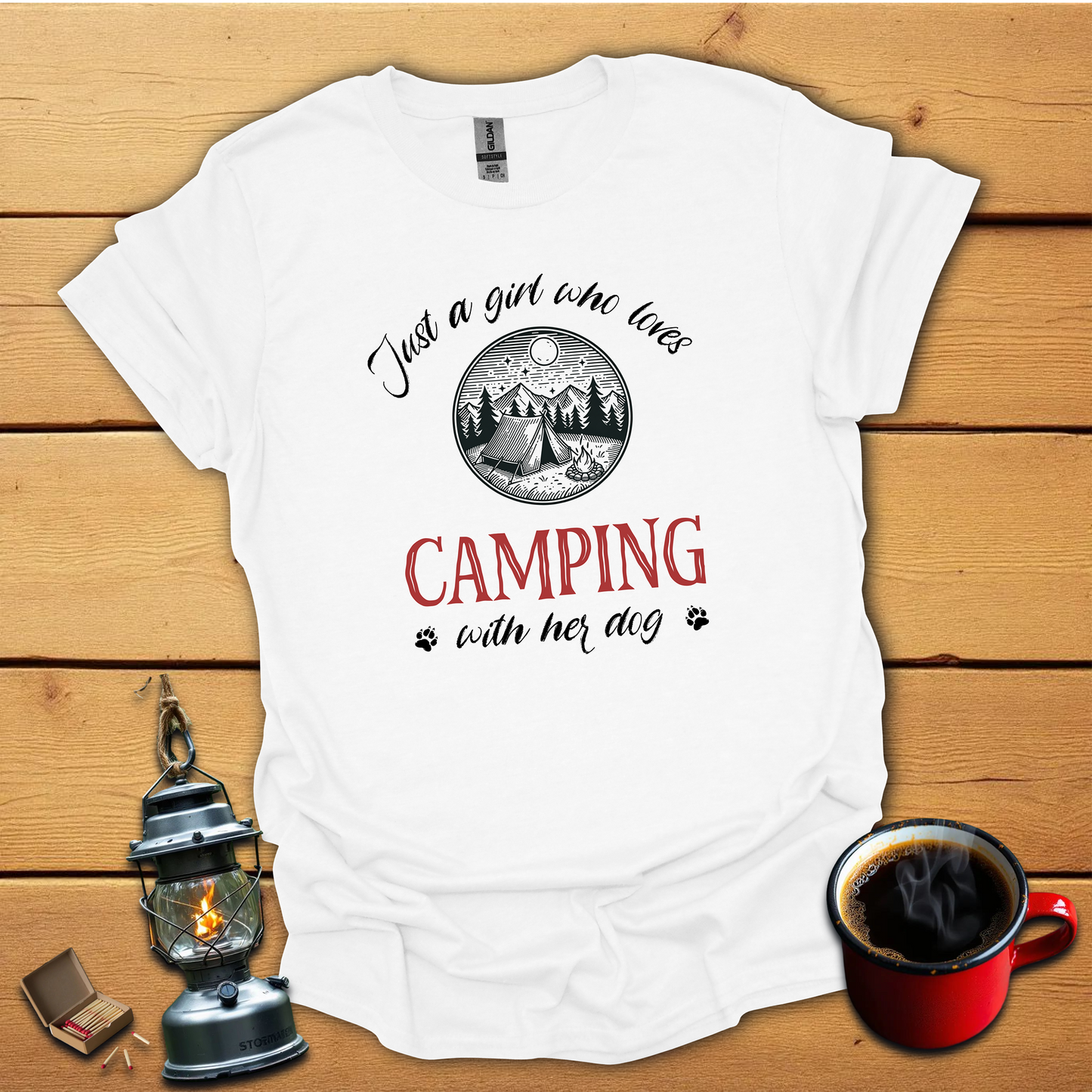 Just a Girl who loves camping with her dogs T-Shirt
