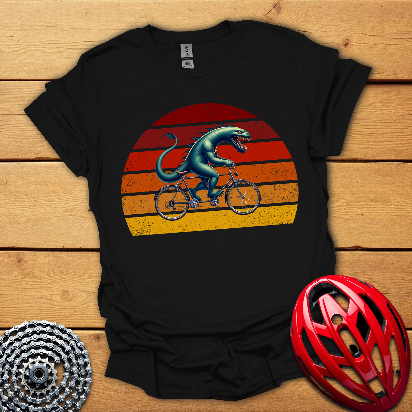 Loch Ness monster tandem cycling T-Shirt