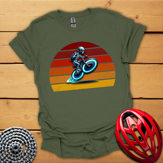 Alien riding hoover bike T-Shirt