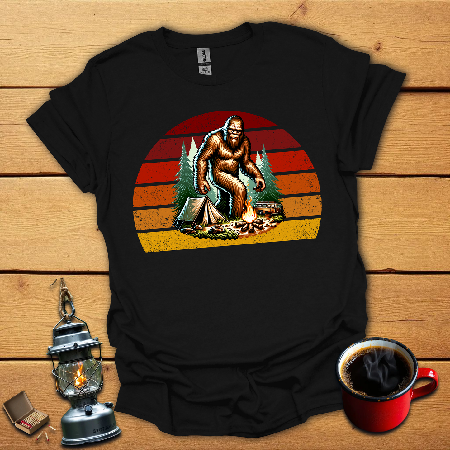 Bigfoot camping T-Shirt