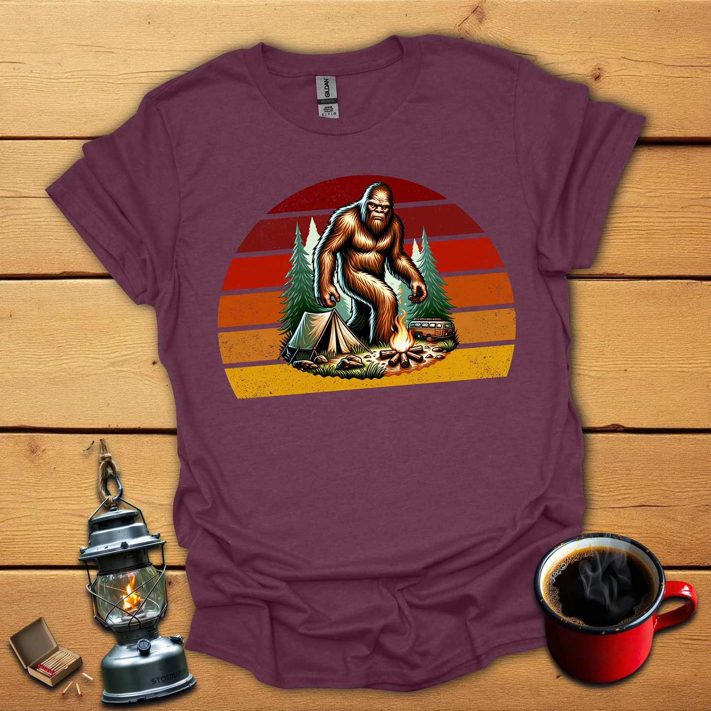 Bigfoot camping T-Shirt