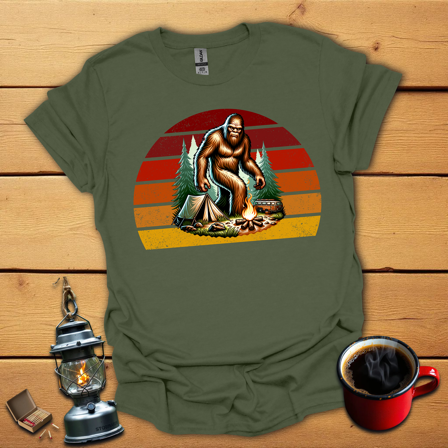 Bigfoot camping T-Shirt