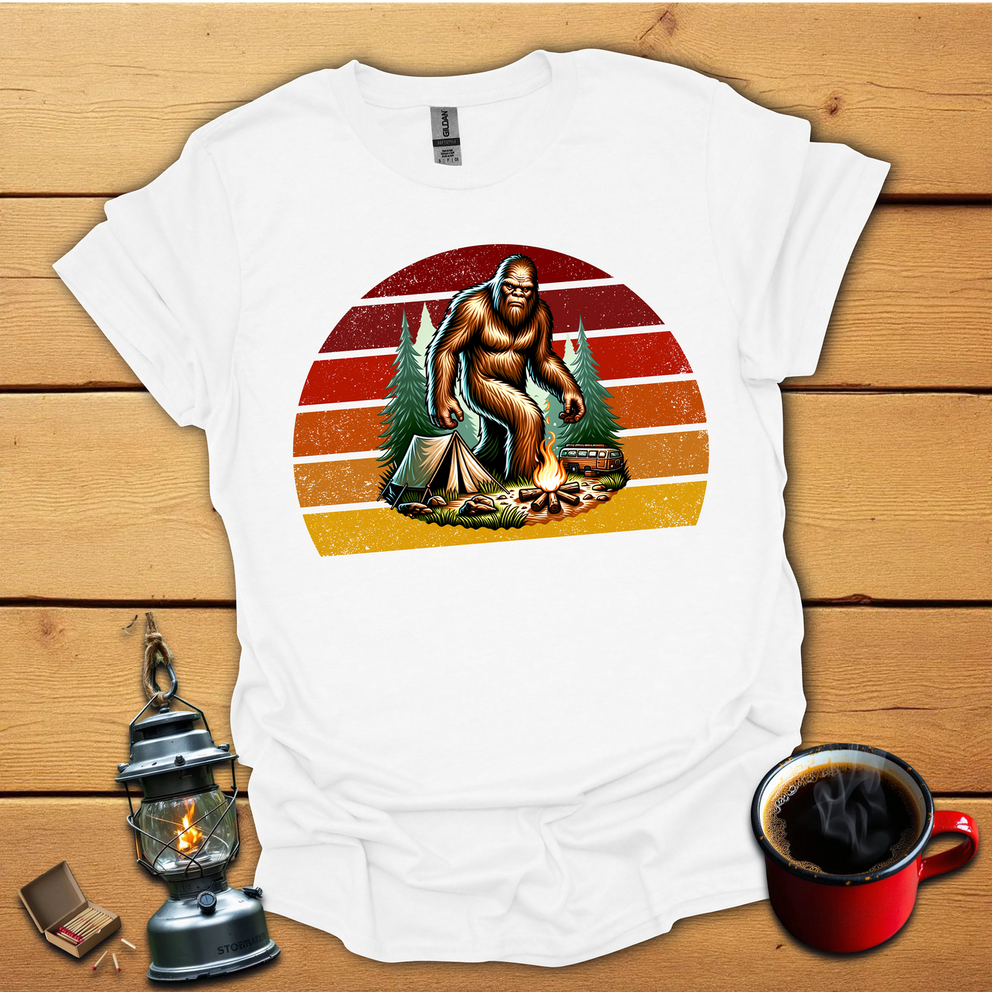 Bigfoot camping T-Shirt