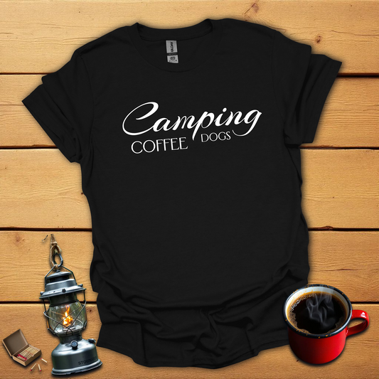Camping Dogs Coffee T-Shirt