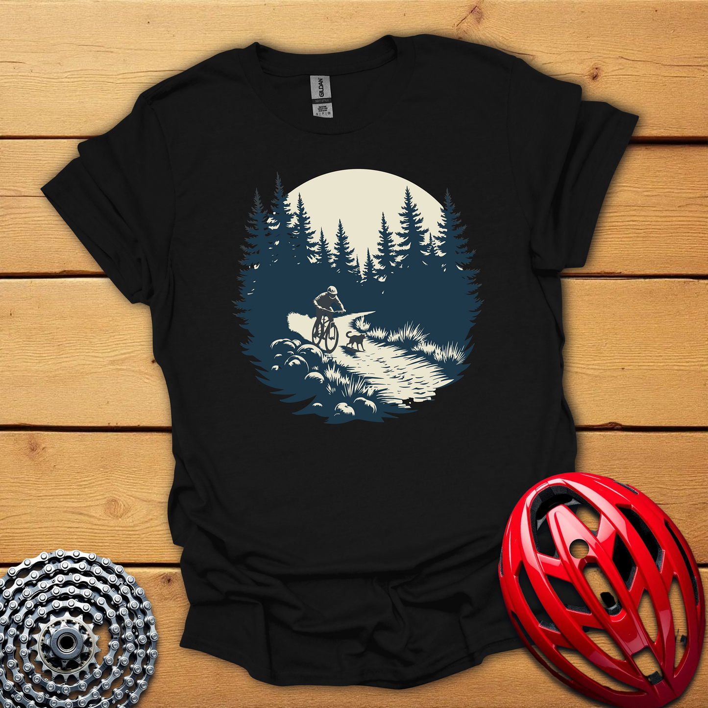 Cycling with dog MTB T-Shirt