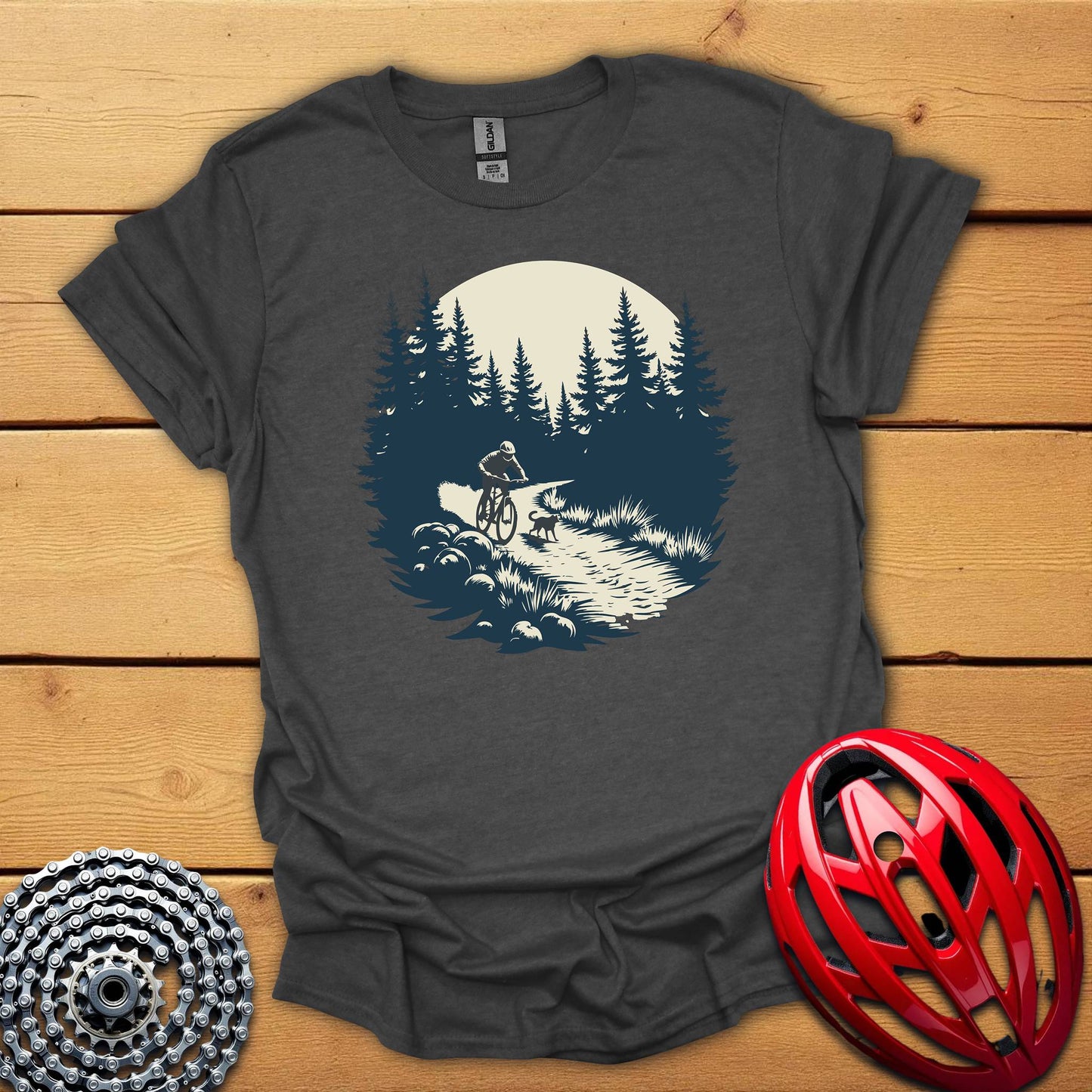 Cycling with dog MTB T-Shirt