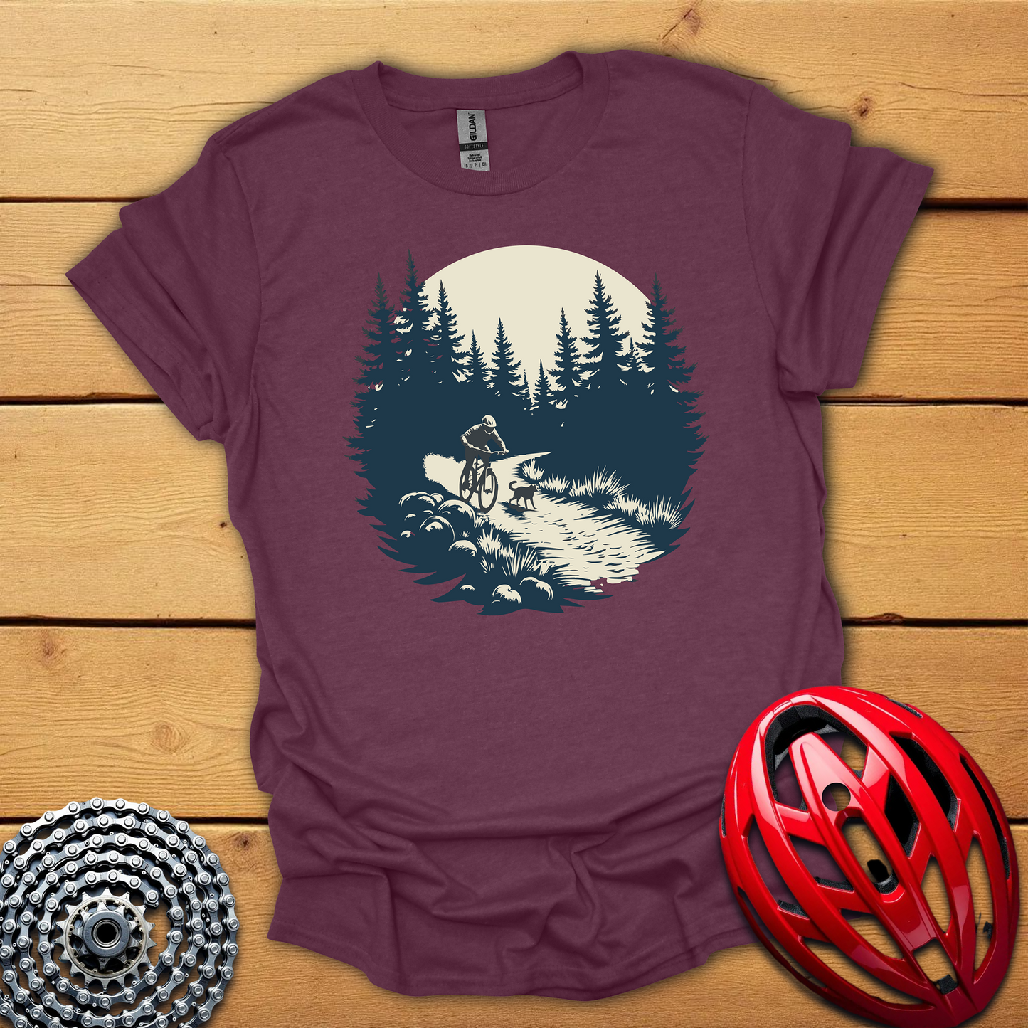 Cycling with dog MTB T-Shirt