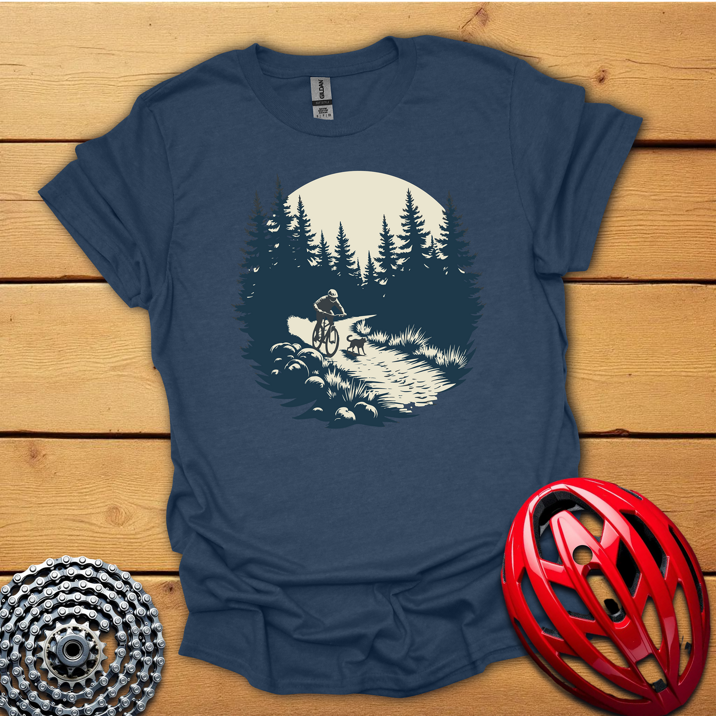 Cycling with dog MTB T-Shirt