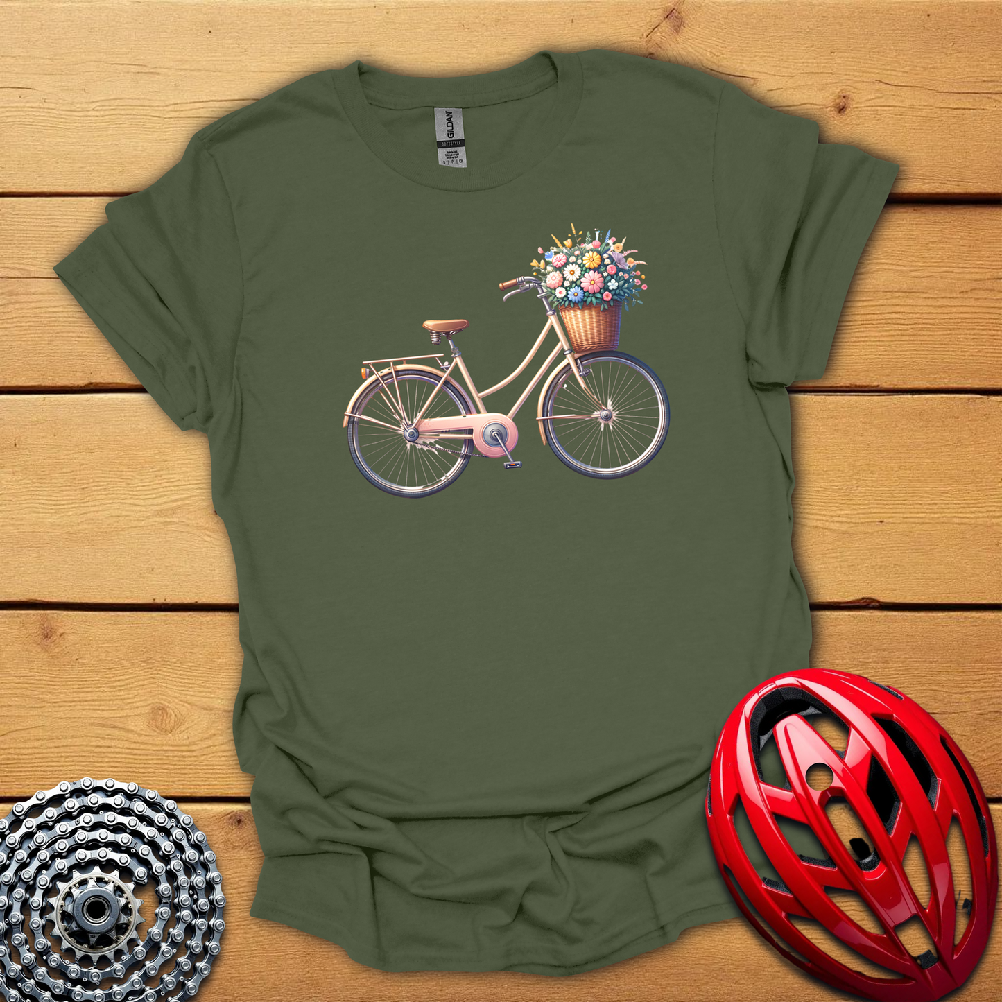 Floral bicycle T-Shirt