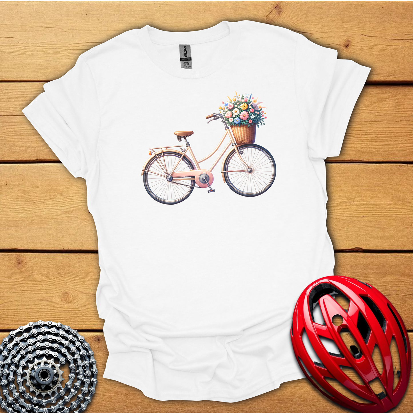 Floral bicycle T-Shirt