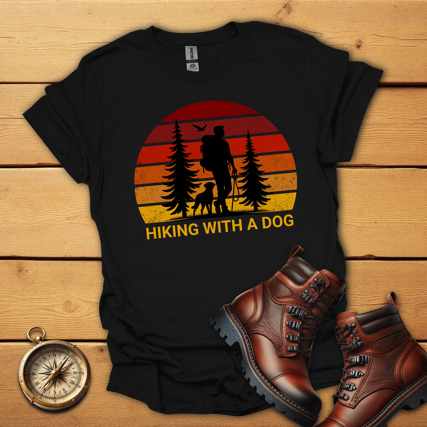 Hiking with a dog T-Shirt