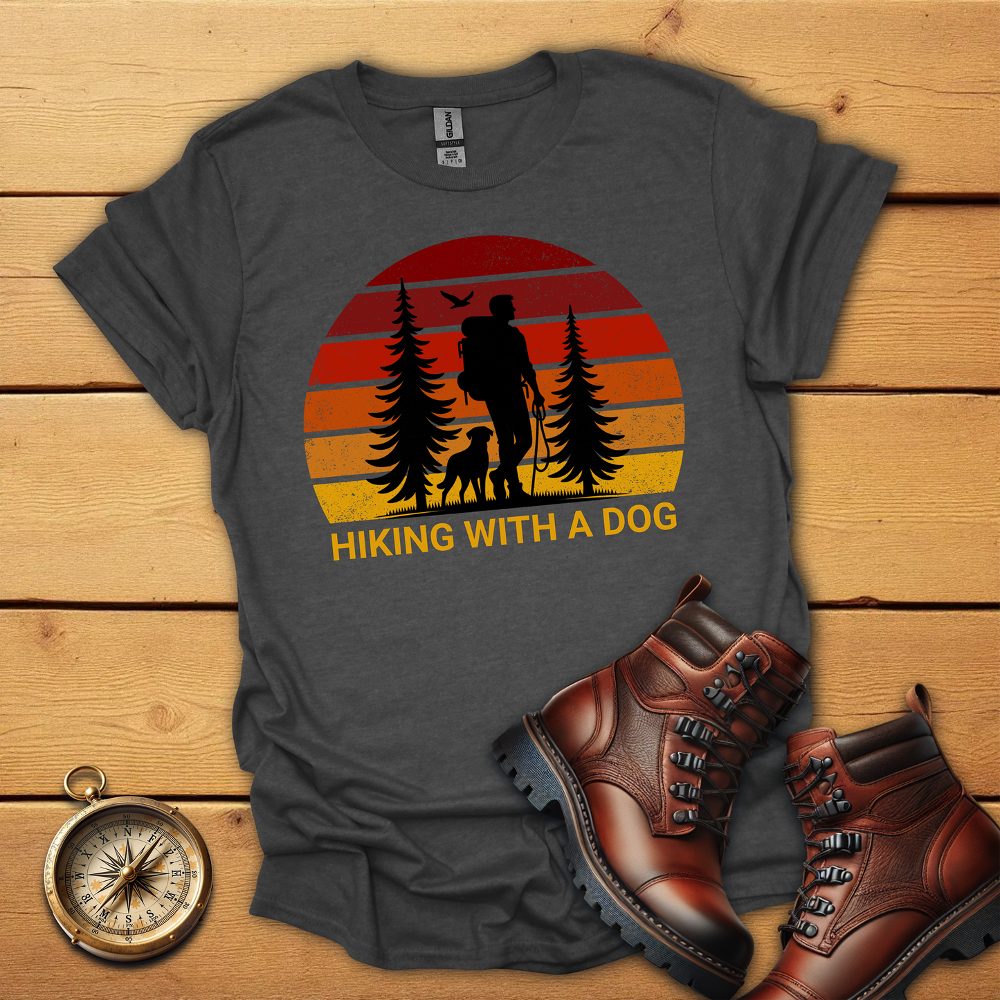 Hiking with a dog T-Shirt