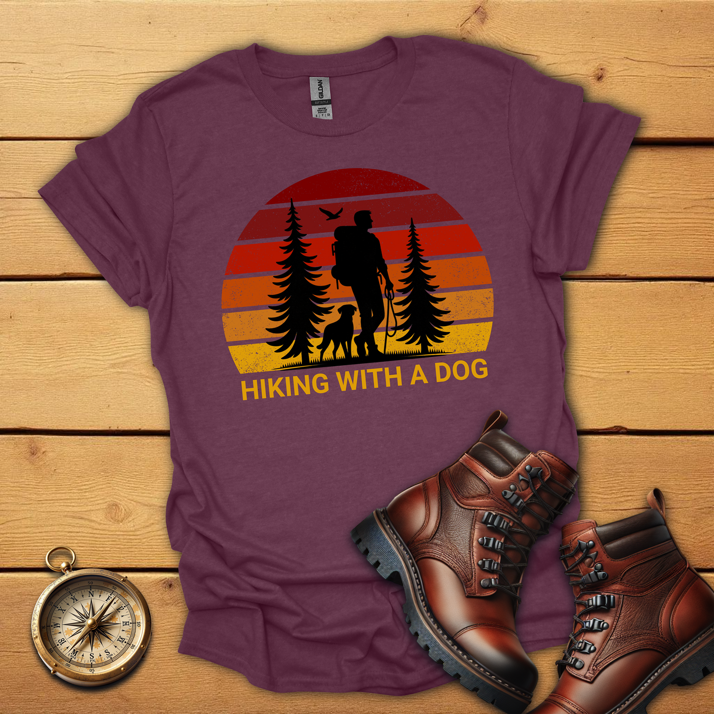 Hiking with a dog T-Shirt