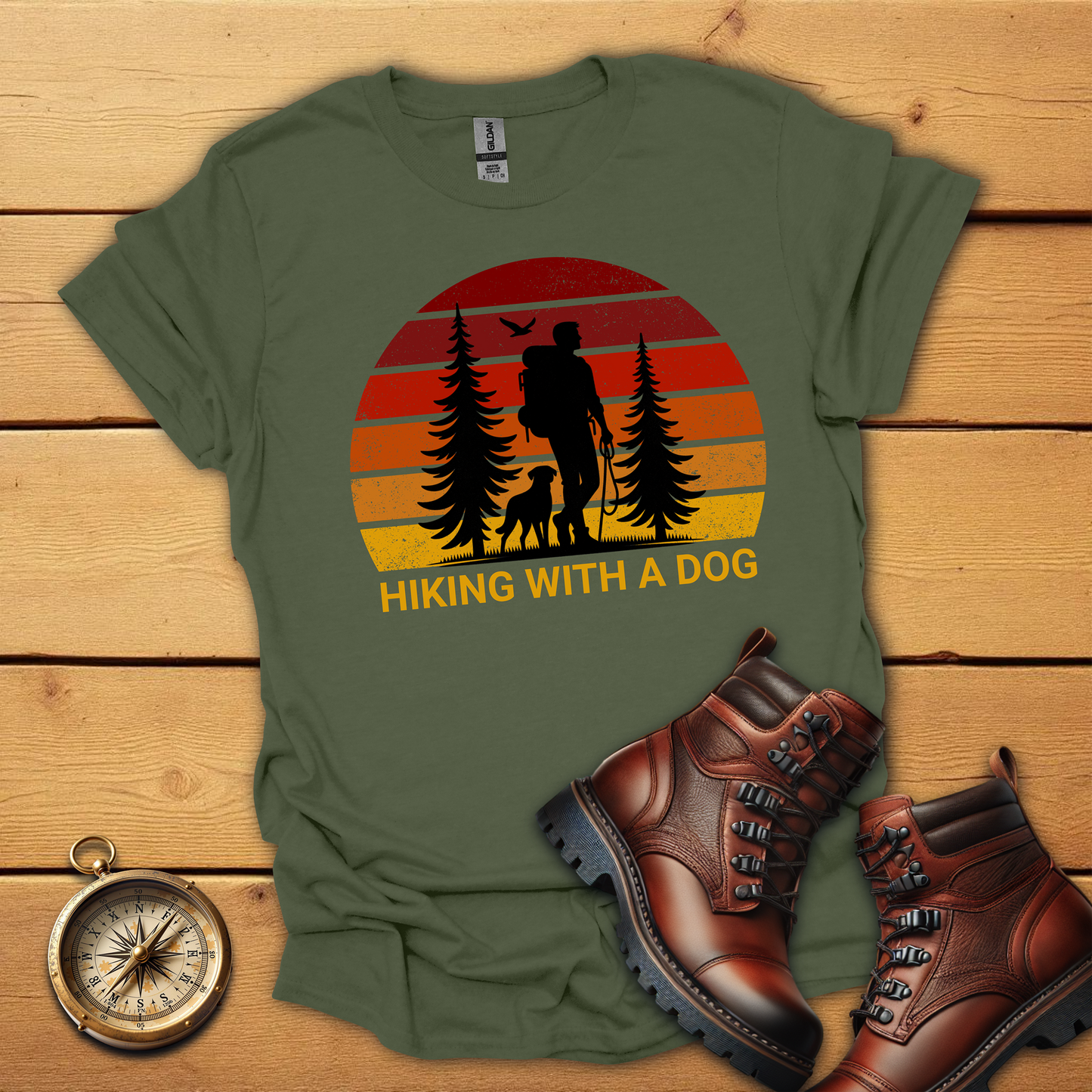 Hiking with a dog T-Shirt