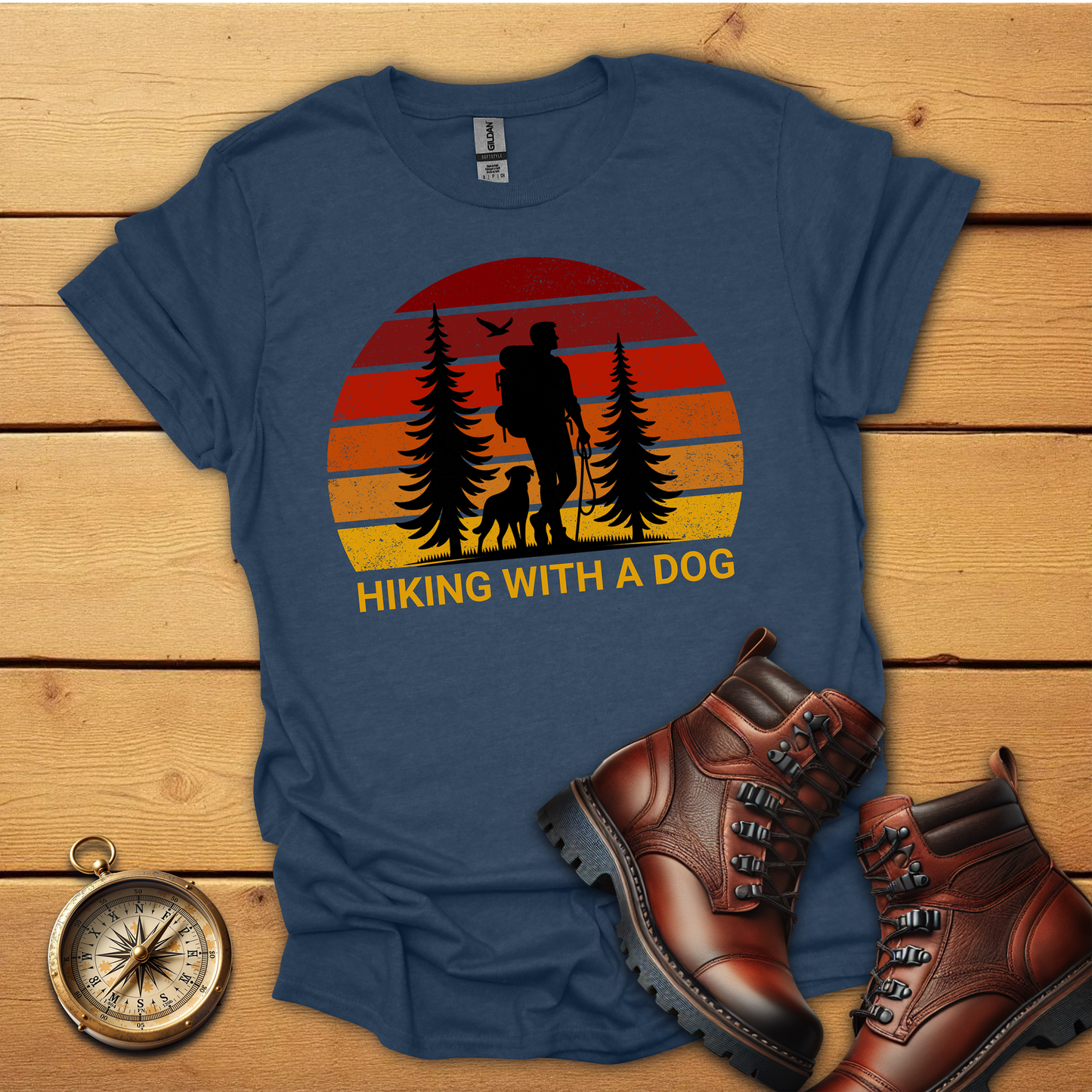 Hiking with a dog T-Shirt