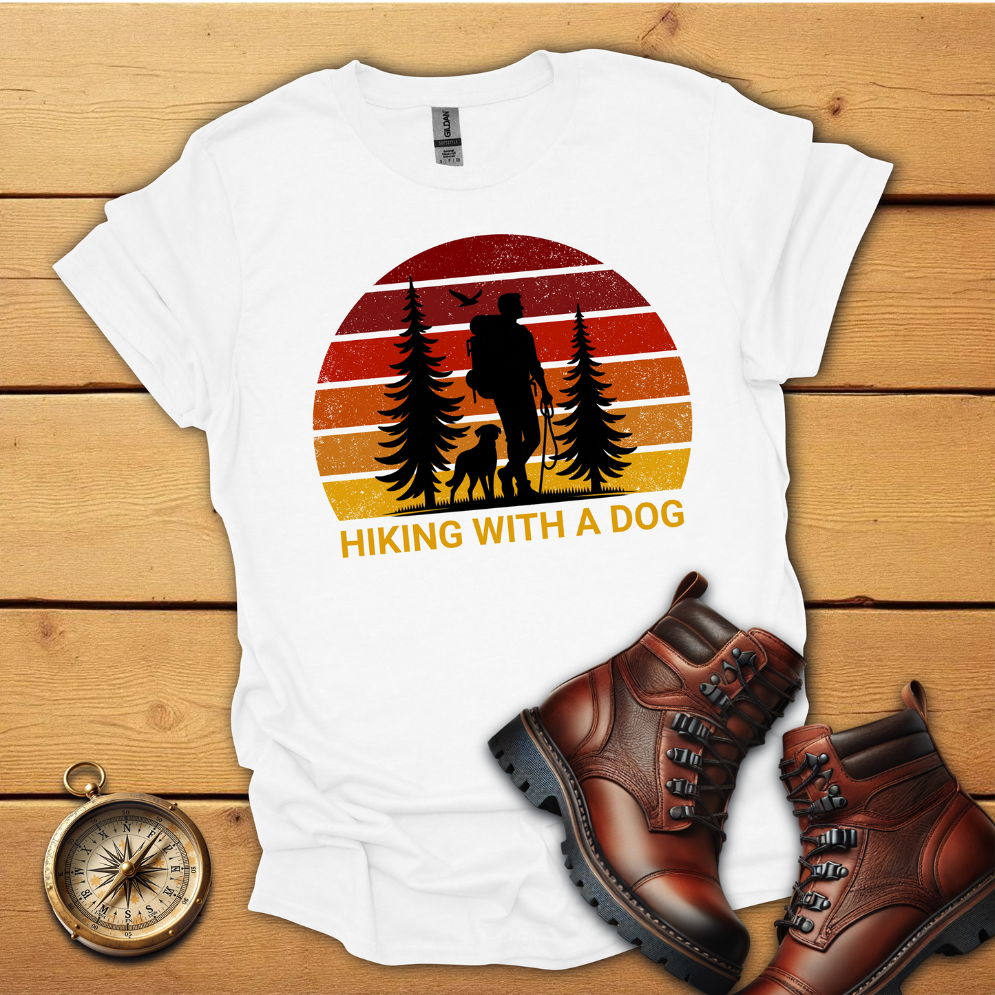 Hiking with a dog T-Shirt