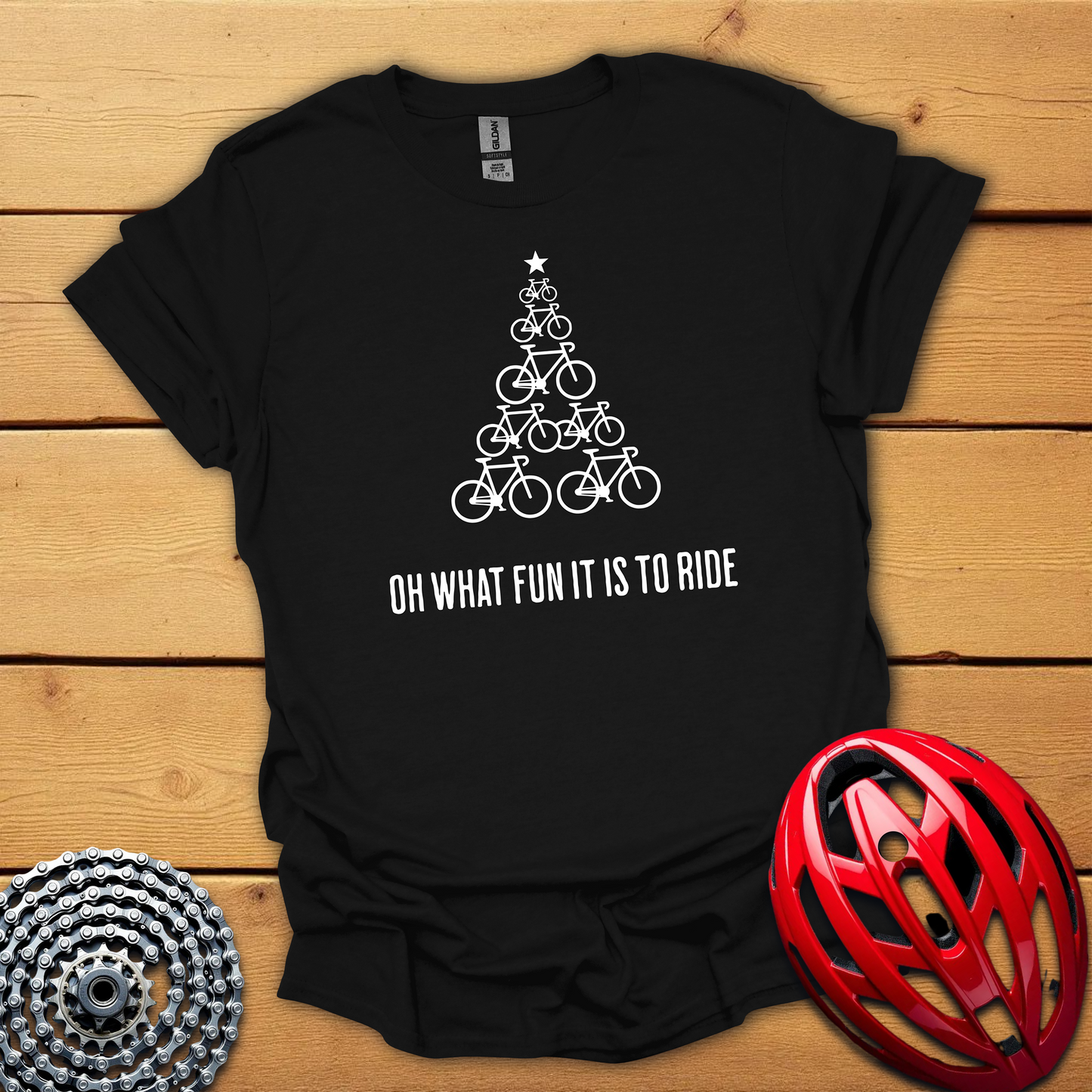 Oh what a fun it is to ride Christmas cycling T-Shirt