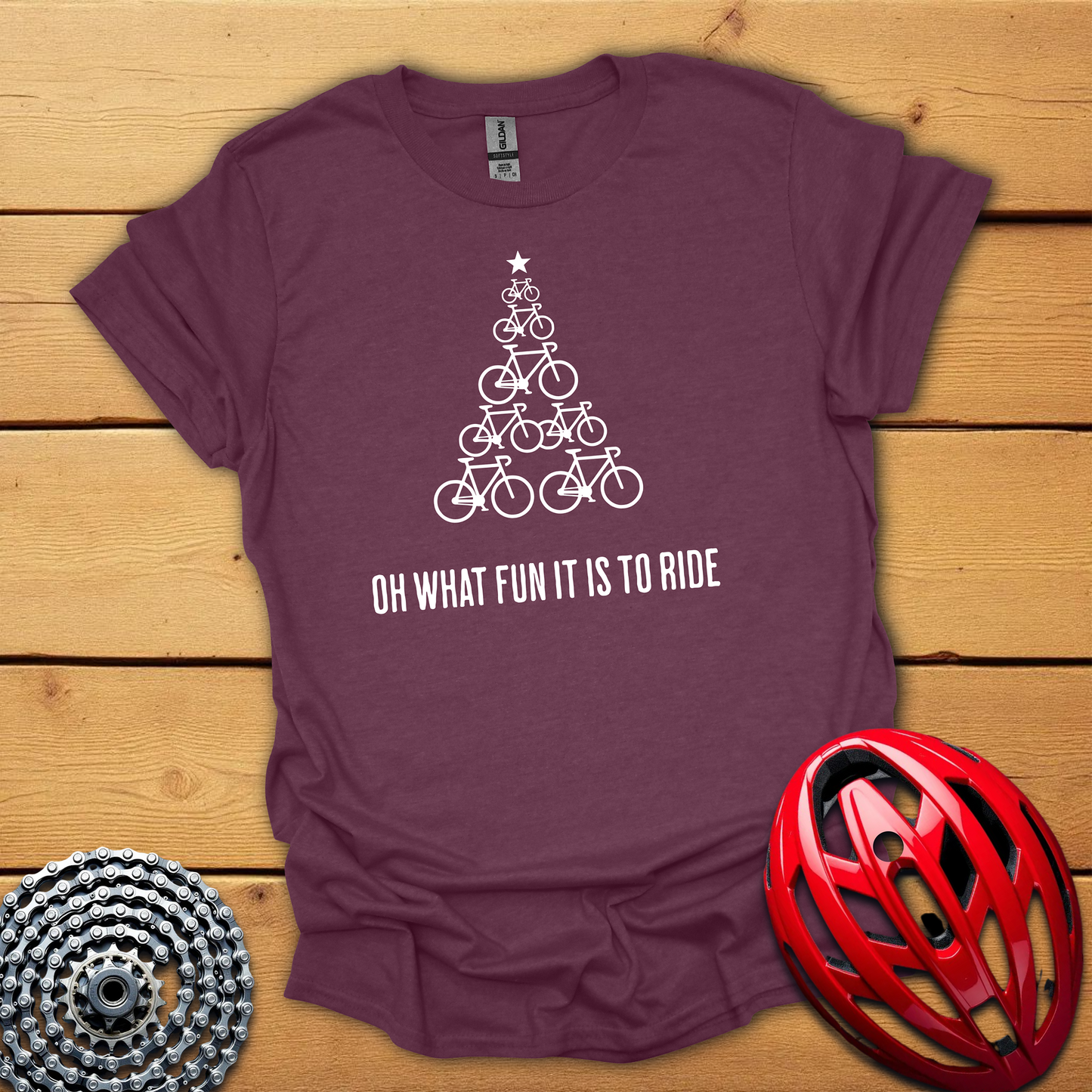 Oh what a fun it is to ride Christmas cycling T-Shirt