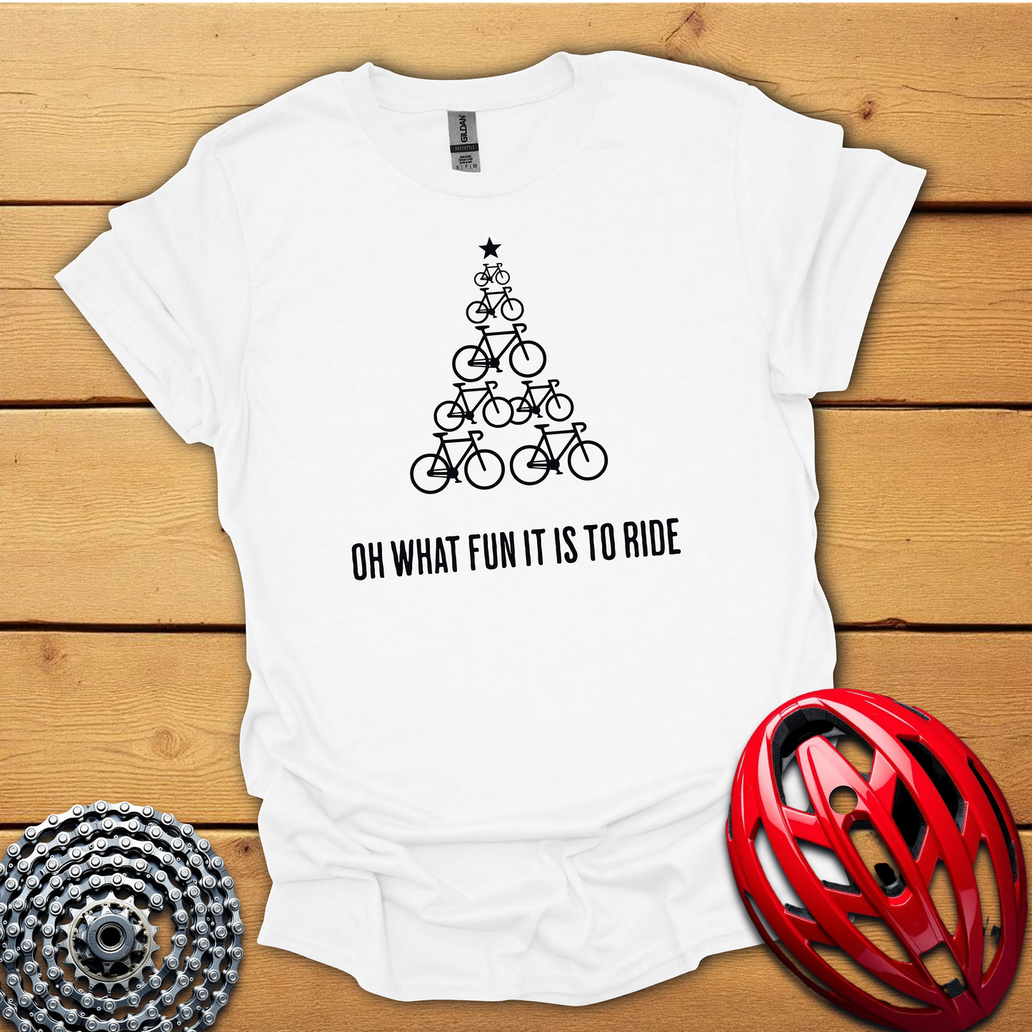 Oh what a fun it is to ride Christmas cycling T-Shirt