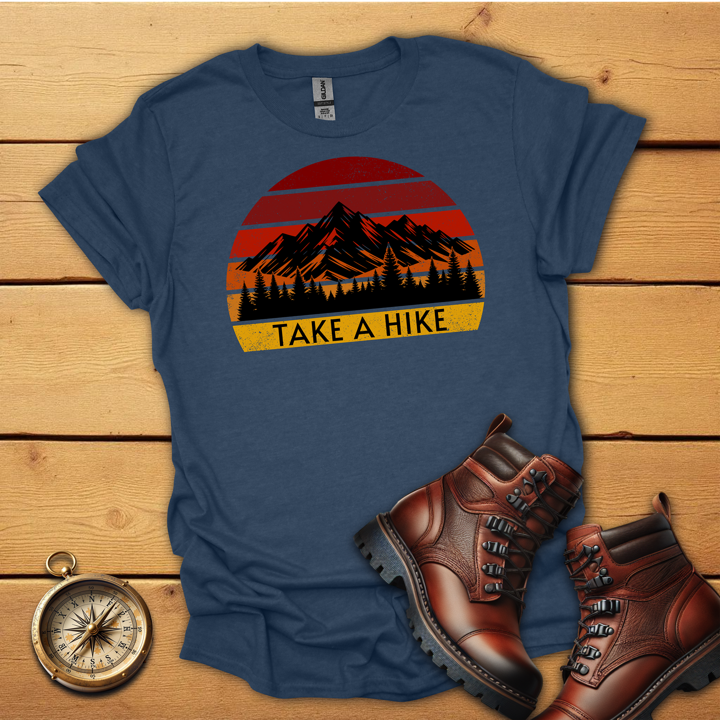 Retro Sunset Take a Hike T-Shirt