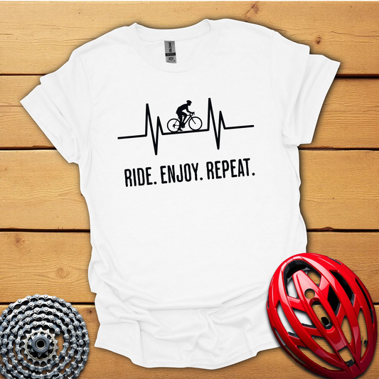 Ride Enjoy Repeat cycling T-Shirt