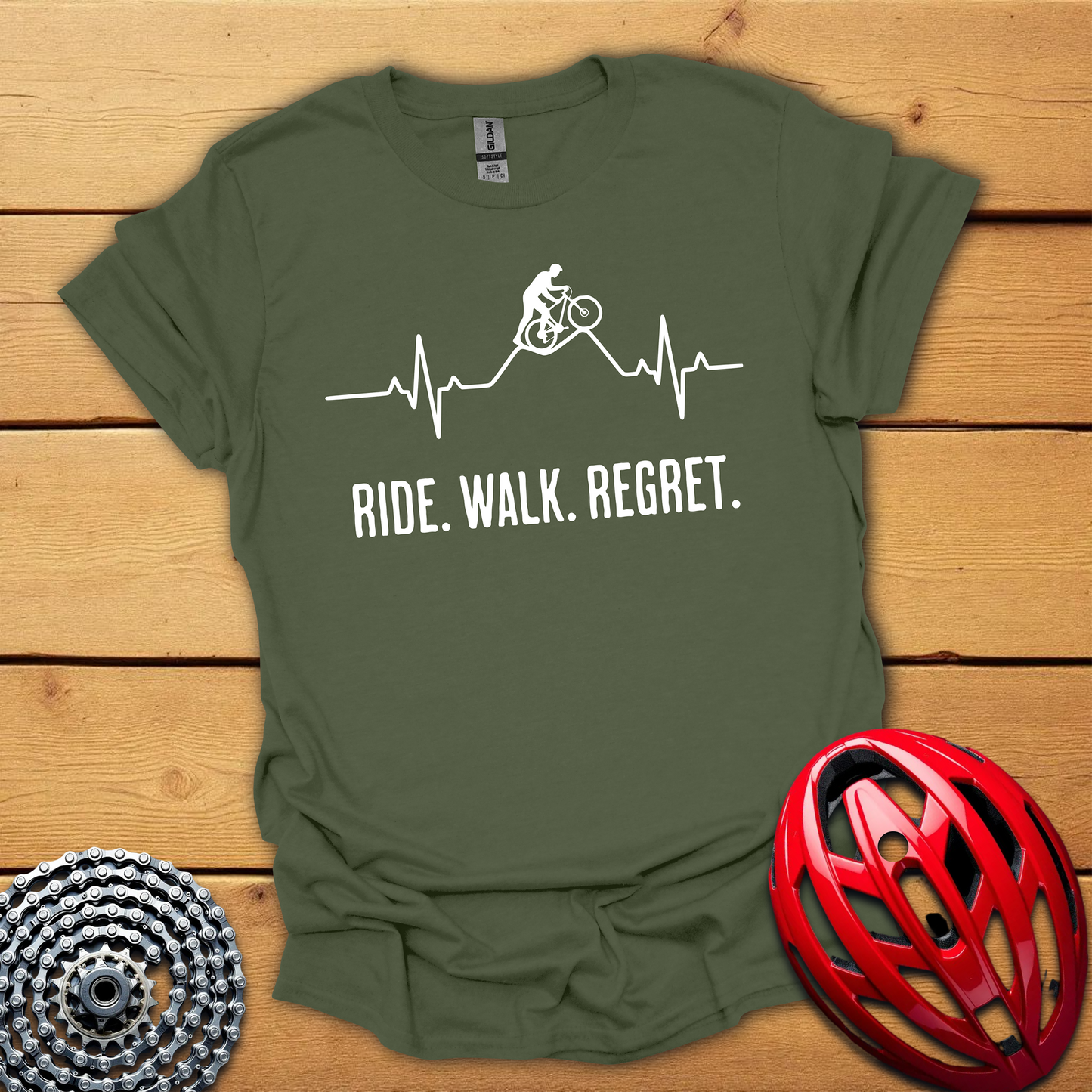 Ride Walk Regret MTB cycling T-Shirt