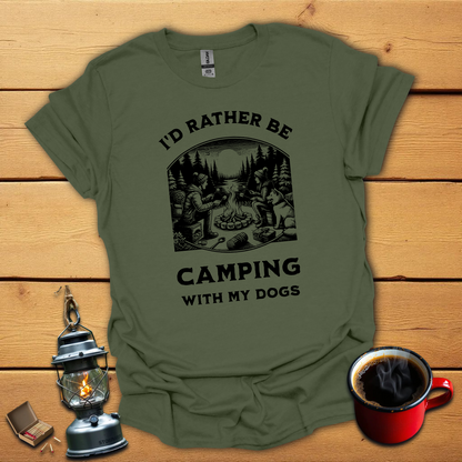 I'd rather be camping with my dogs 1 T-Shirt